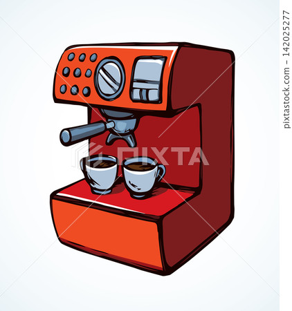 Coffee maker. Vector drawing Coffee maker. Vector drawing 142025277