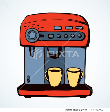 Coffee maker. Vector drawing Coffee maker. Vector drawing 142025290