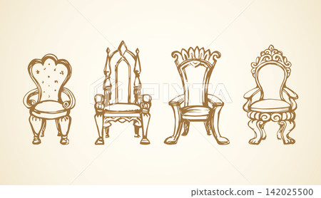 Throne. Vector drawing Throne. Vector drawing 142025500