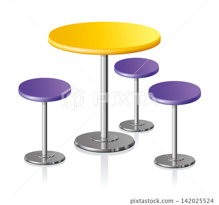 Round table. Vector illustration 142025524