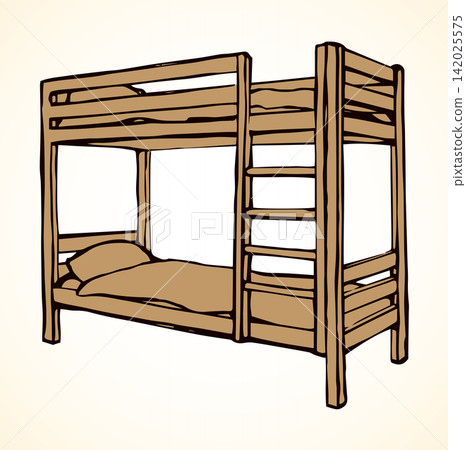 Bed. Vector drawing Bed. Vector drawing 142025575