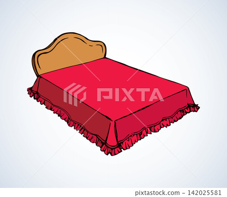 Bed. Vector drawing Bed. Vector drawing 142025581
