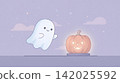 Halloween Pumpkin and Skull with " Stay Spooky Creepy" 142025592