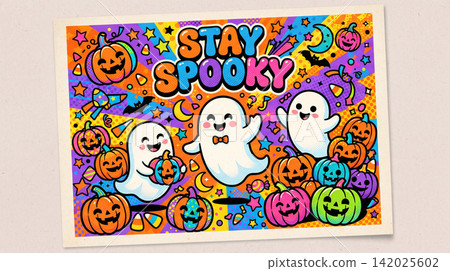 Halloween Pumpkin and Skull with " Stay Spooky Creepy" Halloween Pumpkin and Skull with " Stay Spooky Creepy" 142025602