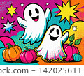 Halloween Pumpkin and Skull with " Stay Spooky Creepy" 142025611