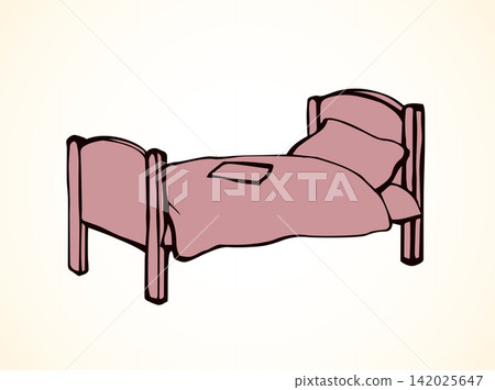 Bed. Vector drawing Bed. Vector drawing 142025647