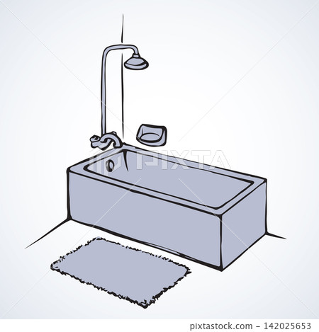 Bath. Vector drawing Bath. Vector drawing 142025653