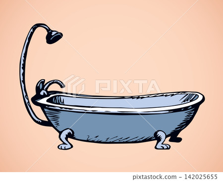 Bath. Vector drawing icon sign Bath. Vector drawing icon sign 142025655