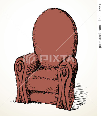 Big Armchair. Vector drawing icon Big Armchair. Vector drawing icon 142025664