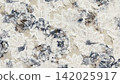 distressed floral fabric texture frayed ivory navy rose pattern macro backdrop for web design advertising branding 142025917