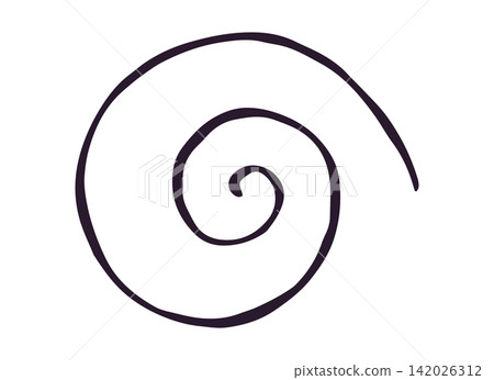 Spiral Hand Drawn Doodle Line Isolated on White Background Spiral Hand Drawn Doodle Line Isolated on White Background 142026312