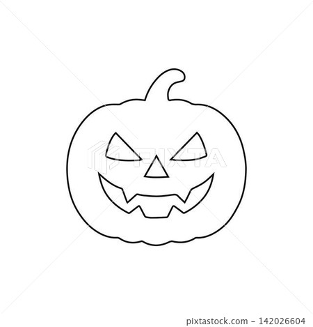 halloween pumpkin jack o lantern outline spooky face isolated on white background halloween pumpkin jack o lantern outline spooky face isolated on white background 142026604