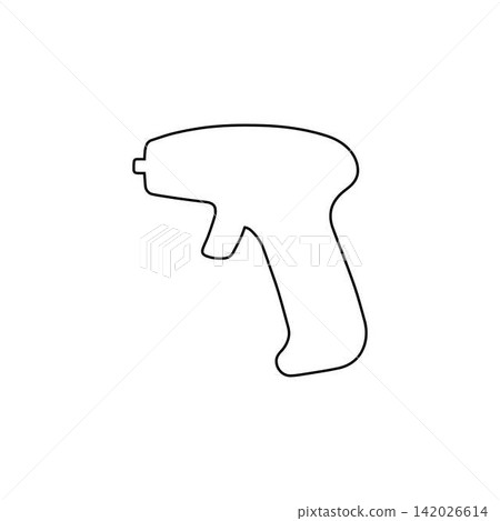handheld barcode scanner outline retail checkout device isolated on white background handheld barcode scanner outline retail checkout device isolated on white background 142026614