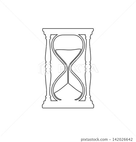 hourglass outline icon sand timer antique countdown illustration hourglass outline icon sand timer antique countdown illustration 142026642