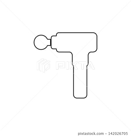 massage gun icon outline simple handheld muscle therapy device for recovery relaxation and fitness isolated illustration massage gun icon outline simple handheld muscle therapy device for recovery relaxation and fitness isolated illustration 142026705