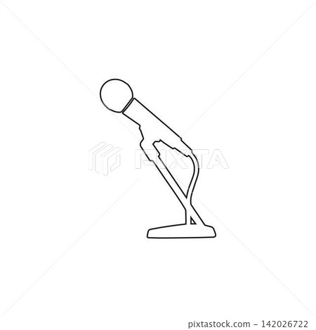 microphone outline black audio recording icon on white background microphone outline black audio recording icon on white background 142026722