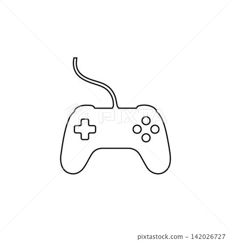modern game controller outline icon video gaming joystick illustration modern game controller outline icon video gaming joystick illustration 142026727