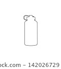 motivational water bottle icon outline hydration tracker with time markings for daily fitness health and sports routine isolated illustration motivational water bottle icon outline hydration tracker with time markings for daily fitness health and sports routine isolated illustration 142026729