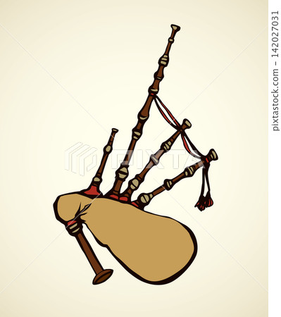 Bagpipes. Vector drawing Bagpipes. Vector drawing 142027031