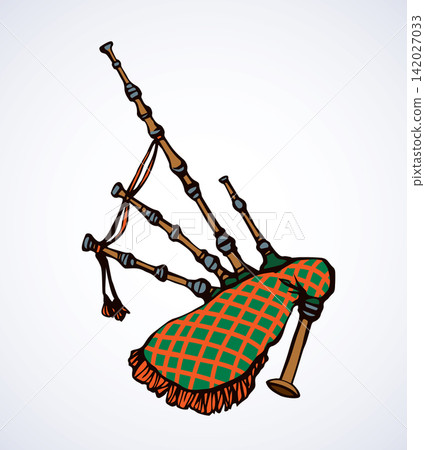 Bagpipes. Vector drawing icon sign Bagpipes. Vector drawing icon sign 142027033