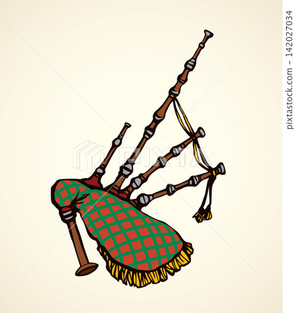 Bagpipes. Vector drawing Bagpipes. Vector drawing 142027034