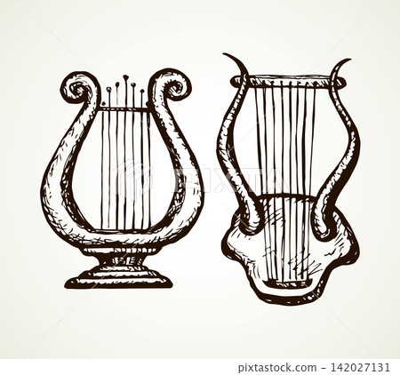 Harp. Vector drawing Harp. Vector drawing 142027131