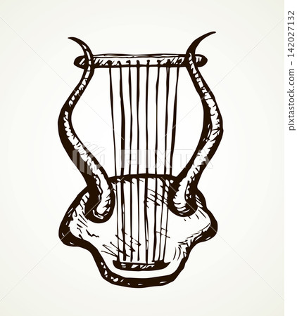 Harp. Vector drawing 142027132