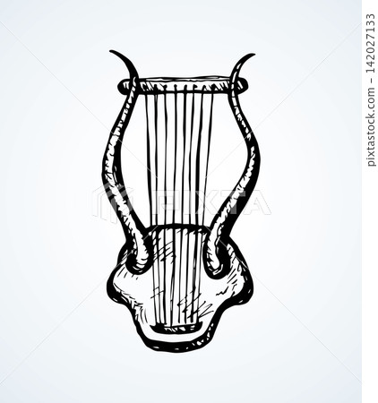 Harp. Vector drawing Harp. Vector drawing 142027133