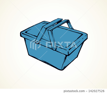 Shop basket. Vector drawing Shop basket. Vector drawing 142027526