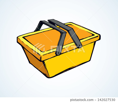 Shop basket. Vector drawing Shop basket. Vector drawing 142027530