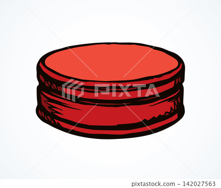 Iron bottle cap. Vector drawing Iron bottle cap. Vector drawing 142027563