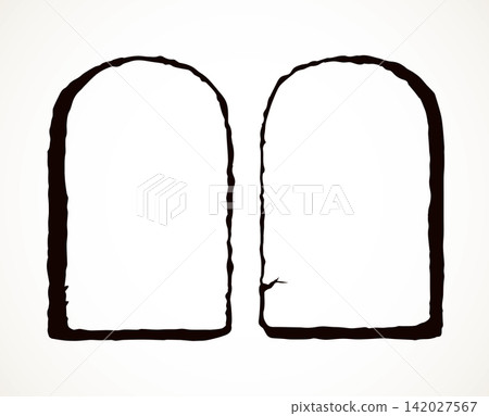 Tablets with 10 commandments. Vector drawing Tablets with 10 commandments. Vector drawing 142027567
