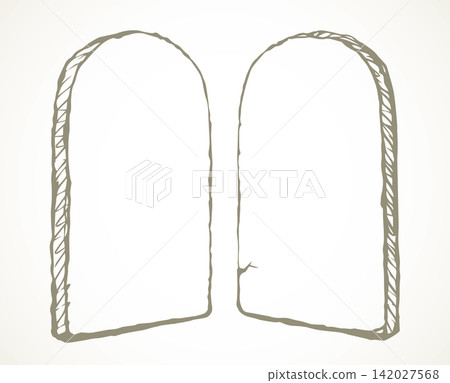 Tablets with 10 commandments. Vector drawing Tablets with 10 commandments. Vector drawing 142027568