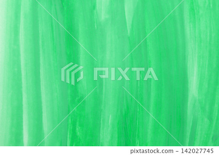 green watercolor background. hand painted by brush 142027745