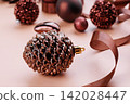 Elegant Holiday Ornament in Rose Gold Tones 142028447