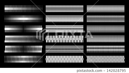 Modern dynamic stripe line pixel abstract divider set Modern dynamic stripe line pixel abstract divider set 142028795