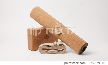 Cork yoga set mat block and strap accessories with eco friendly sustainable equipment exercise wellness accessory training stretching lifestyle practice renewable collection balanced Cork yoga set mat block and strap accessories with eco friendly sustainable equipment exercise wellness accessory training stretching lifestyle practice renewable collection balanced 142029103