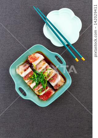 steamed Taro with Chinese Cured Meat Dish steamed Taro with Chinese Cured Meat Dish 142029411