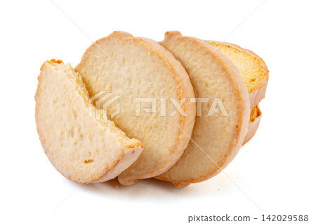 crispy White Chocolate Coated Butter Toast Slices crispy White Chocolate Coated Butter Toast Slices 142029588