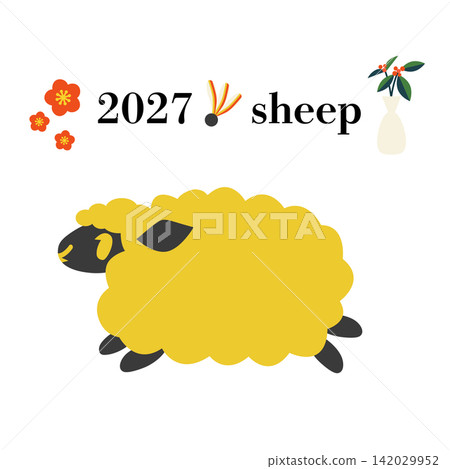 Colorful sheep vector illustration for 2027 Colorful sheep vector illustration for 2027 142029952