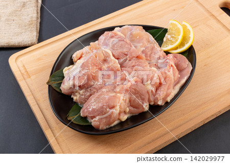 boneless Skinless Chicken Thigh Raw Meat Ingredient boneless Skinless Chicken Thigh Raw Meat Ingredient 142029977