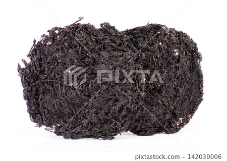 dried purple laver seaweed round cake traditional Asian food ingredient dried purple laver seaweed round cake traditional Asian food ingredient 142030006