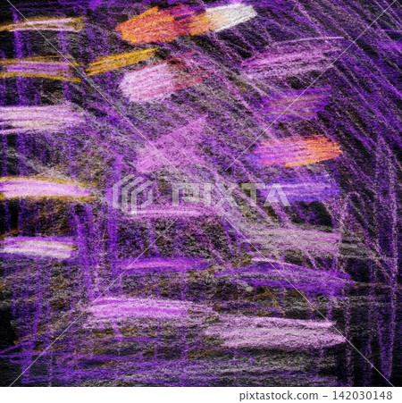Abstract Background Featuring Purple and Pink Crayon Scribbles on a Rough Textured Dark Surface Abstract Background Featuring Purple and Pink Crayon Scribbles on a Rough Textured Dark Surface 142030148