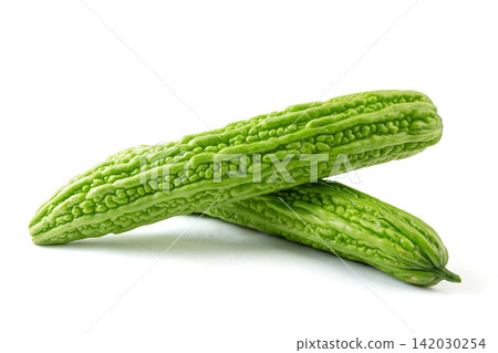 fresh Bitter Melon Green Vegetable Ingredient Close Up fresh Bitter Melon Green Vegetable Ingredient Close Up 142030254