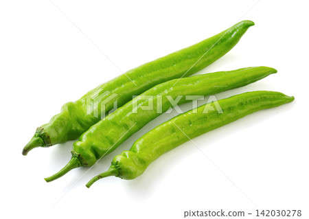 fresh Green Chili Pepper Vegetable Ingredient Close Up 142030278
