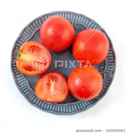 fresh Red Tomato Vegetable Ingredient Close Up fresh Red Tomato Vegetable Ingredient Close Up 142030363