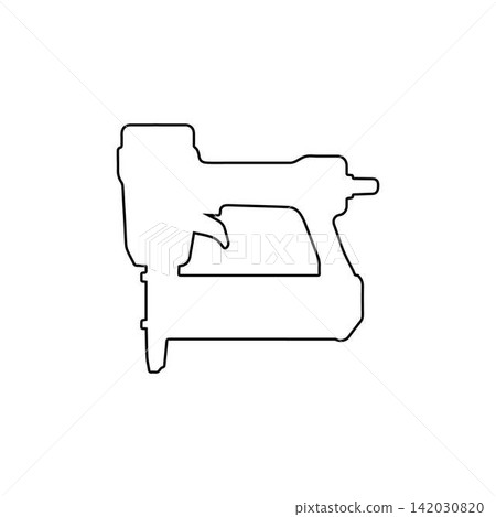 nail gun outline icon power tool construction equipment illustration nail gun outline icon power tool construction equipment illustration 142030820