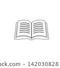 open book icon outline education learning literature reading and knowledge symbol isolated illustration open book icon outline education learning literature reading and knowledge symbol isolated illustration 142030828