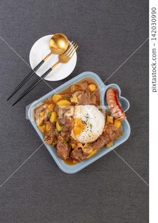 braised Beef Potato Rice Bowl Chinese Food Dish braised Beef Potato Rice Bowl Chinese Food Dish 142030990