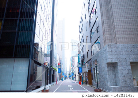 清晨,銀座的街道 清晨,銀座的街道 142031453
